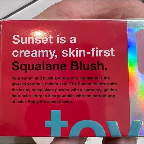 ToyFactory Squalane Powder Four(4!) Blush Palatte w built in mirror “Sunset” NEW - Picture 6 of 9